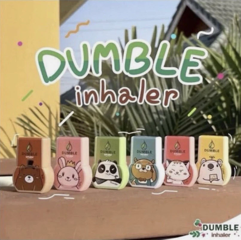 Dumble Double Inhaler 2 Holes Cartoon Character Fresh Aroma (Set of 6 pcs)