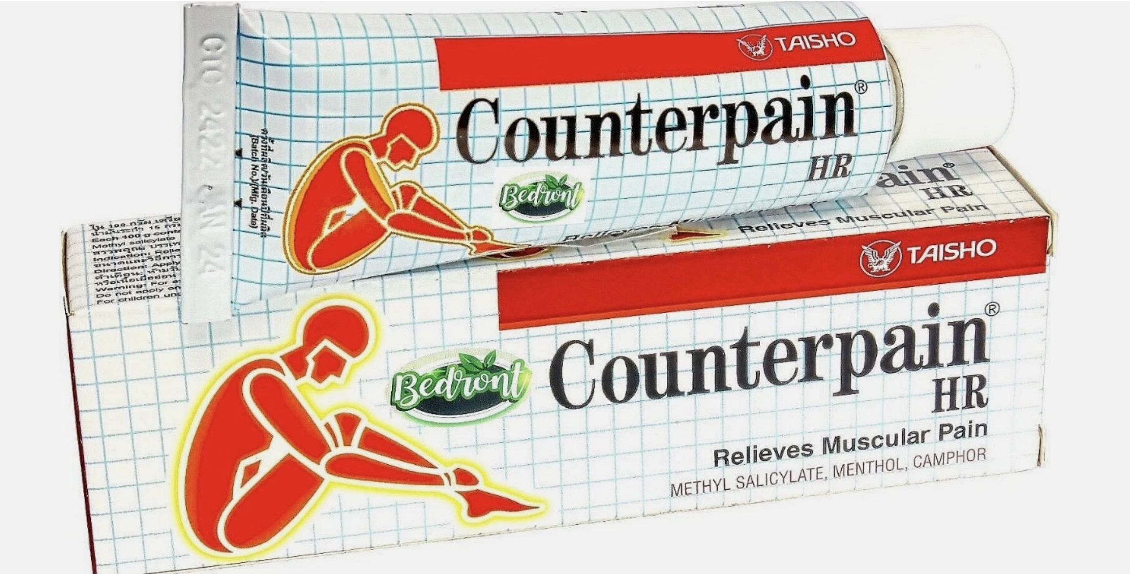 Counterpain Warm Analgesic Cream, Made in Thailand for Muscular Pain Relief 120g