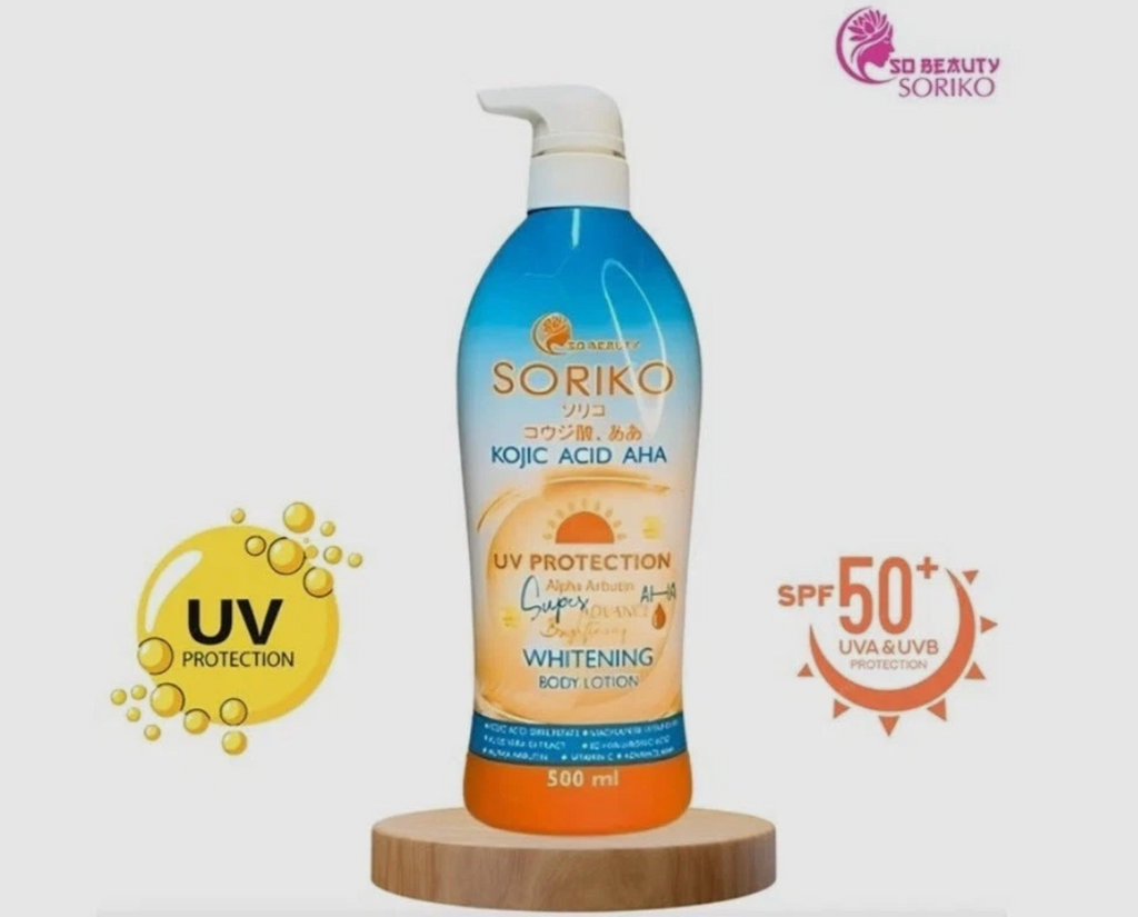 So Beauty Soriko Kojic Acid AHA UV Whitening Body Lotion 500ml